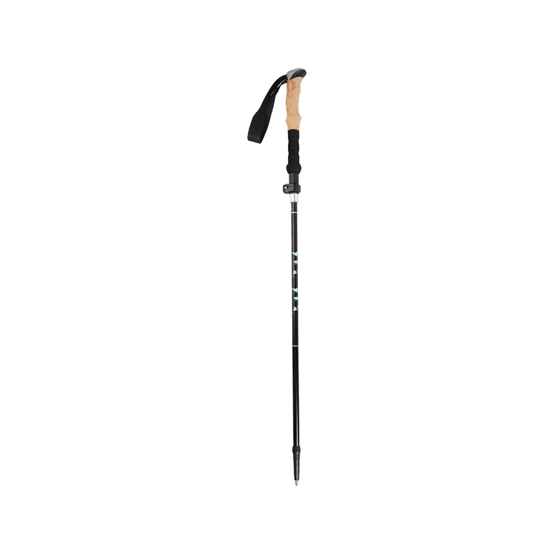 Aluminium offensionis trium-sectio telescopica valvata externa densis polo trekking recto manubrio